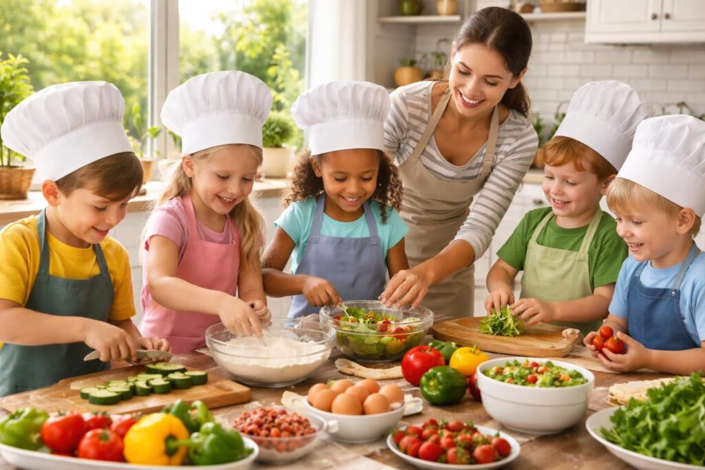 découvrez le meilleur moment pour organiser des ateliers cuisine avec les enfants afin de favoriser leur apprentissage tout en s'amusant en famille.