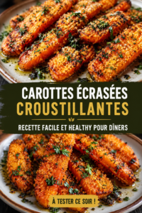Une assiette de carottes écrasées croustillantes dorées et appétissantes.