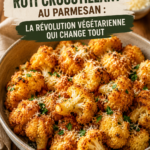 Plat de chou-fleur rôti croustillant au parmesan, prêt à être dégusté.