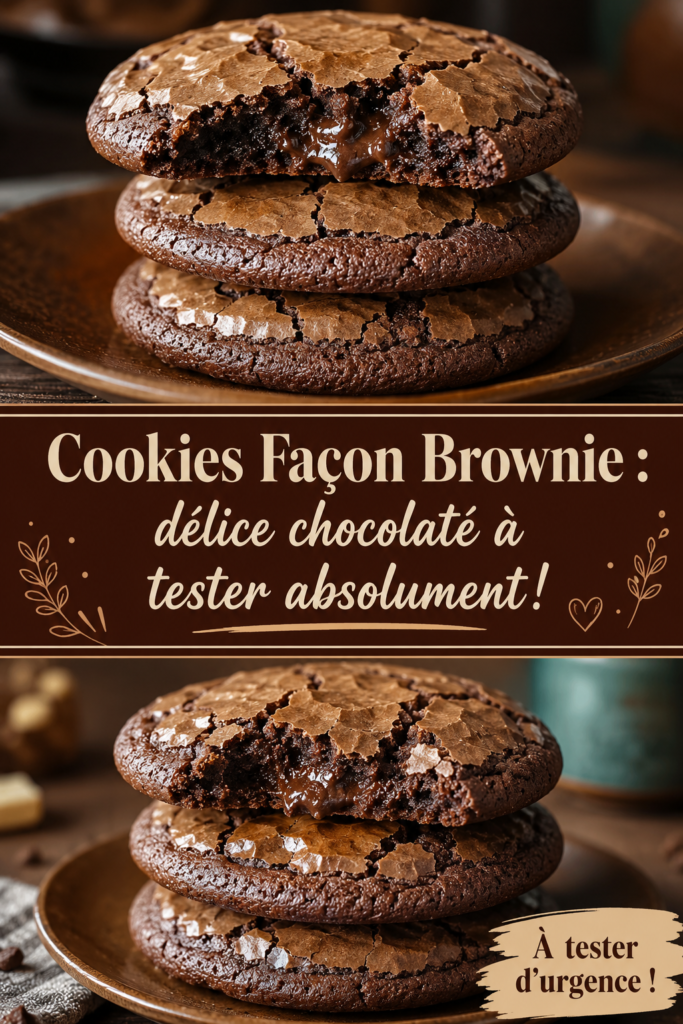 Une assiette de cookies façon brownie moelleux au chocolat, parfaits pour le goûter.