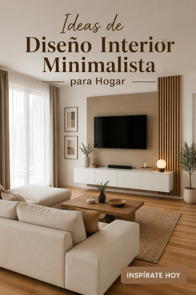 Intérieur moderne avec décoration minimaliste, meubles épurés et couleurs neutres