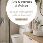 Aménagement réussi d'une salle de bain de 5m2 avec des meubles fonctionnels.