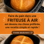 Pain fait maison croustillant préparé dans une friteuse à air