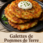 Galettes croustillantes de pommes de terre dorées sur une assiette