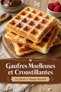 Gaufres dorées et croustillantes accompagnées de fruits frais