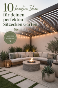 Jardin aménagé avec des coins cosy et une belle verdure