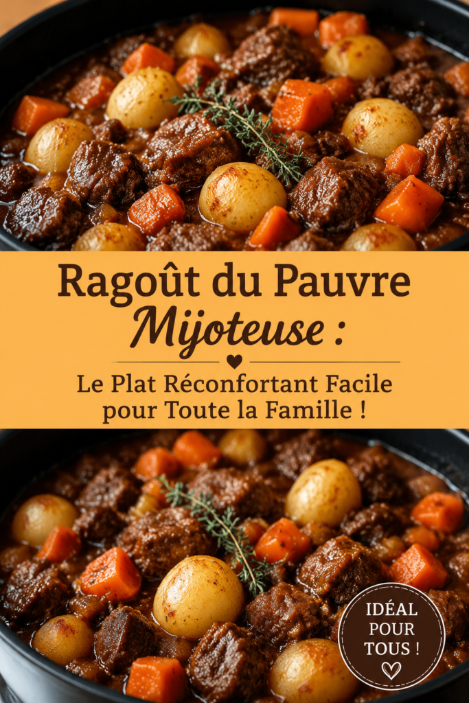 Un plat de ragoût du pauvre mijoté, coloré et réconfortant, servi dans une assiette.