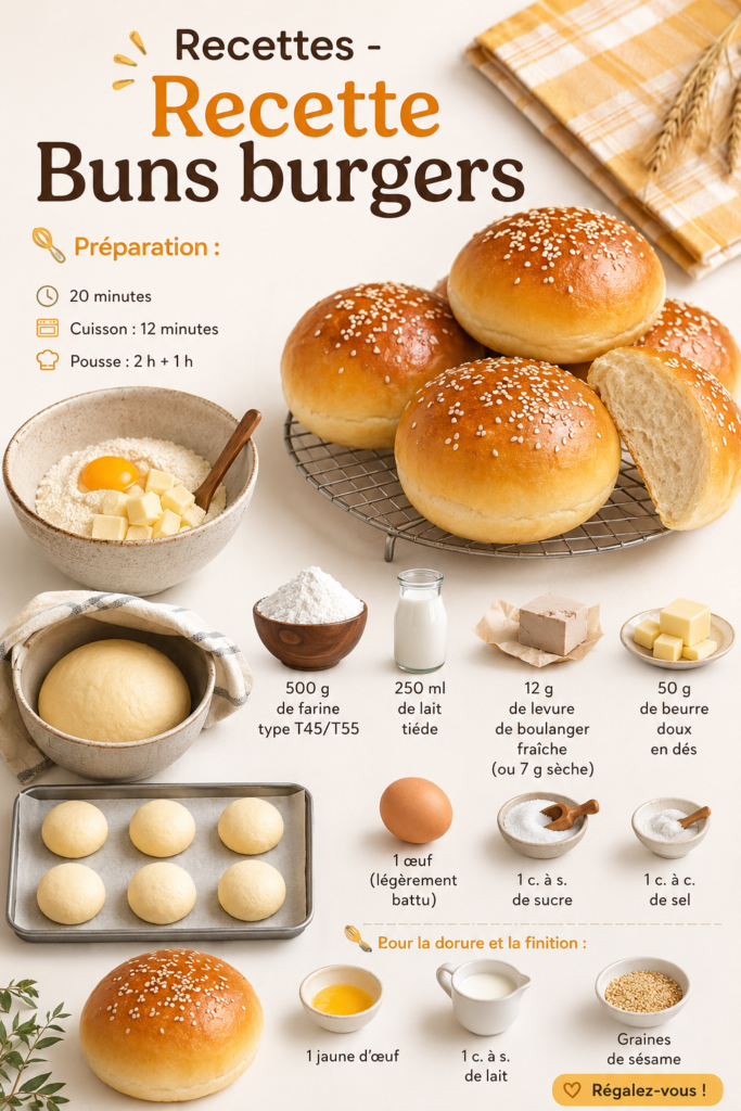 Buns moelleux faits maison prêts à être garnis