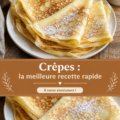 Une assiette de crêpes garnies de fruits frais et de sirop d'érable, prêtes à être dégustées.