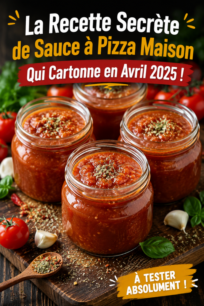 Une assiette de pizza garnie de sauce maison, avec des ingrédients frais en arrière-plan.