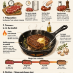 Photo d'un steak tendre et juteux sur une planche en bois