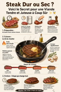Photo d'un steak tendre et juteux sur une planche en bois