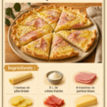 Tarte façon raclette garnie de fromage, pommes de terre et lardons