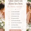 Box de mariage colorée avec des cadeaux pour témoins