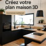 Capture d'écran d'un logiciel de création de plan maison 3D