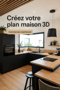 Capture d'écran d'un logiciel de création de plan maison 3D