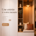 Une entrée chaleureuse avec des décorations accueillantes