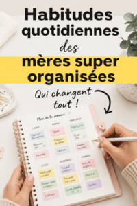 Une maman souriante organise son quotidien avec des incontournables pratiques