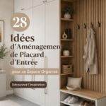 Aménagement d'un placard d'entrée moderne et organisé