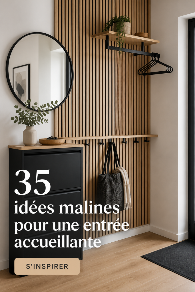 Hall d'entrée moderne et accueillant avec éclairage chaleureux et décoration bien choisie.