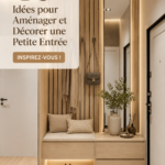 Entrée décorée de manière chaleureuse avec des meubles pratiques et une belle ambiance
