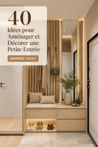 Entrée décorée de manière chaleureuse avec des meubles pratiques et une belle ambiance