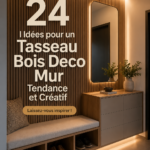 Décoration murale moderne avec des tasseaux en bois