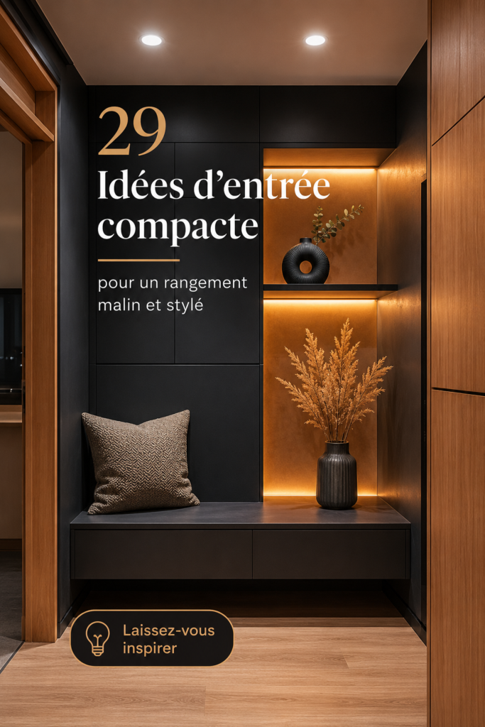 Entrée moderne avec mobilier de rangement esthétique