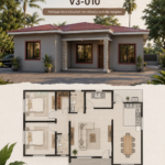 Jolie villa moderne de 3 chambres au design élégant