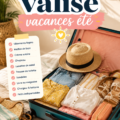 Femme préparant sa valise pour des vacances d'été ensoleillées.