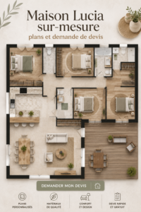 Maison sur-mesure crée par Lucia à Reims, mettant en avant une façade moderne
