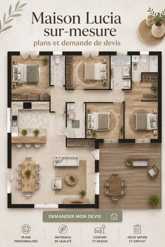 Maison sur-mesure crée par Lucia à Reims, mettant en avant une façade moderne