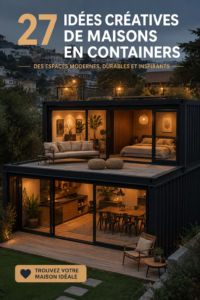 Exemple de maison en conteneur moderne au design élégant.