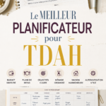 Un agenda coloré et organisé sur un bureau, symbolisant l'organisation pour les personnes avec l'ADHD.