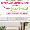 Un système d'organisation sur carte index pour une maison bien rangée