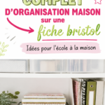 Un système d'organisation sur carte index pour une maison bien rangée