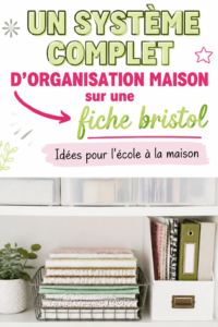 Un système d'organisation sur carte index pour une maison bien rangée