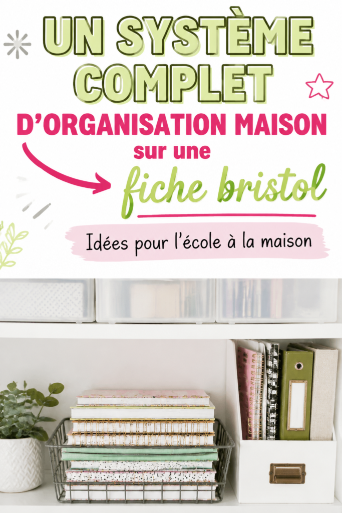 Un système d'organisation sur carte index pour une maison bien rangée