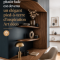 Transformation d'un espace intérieur d'inspiration Art déco, avant et après.
