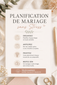 Checklist de mariage gratuite pour une planification sereine et organisée