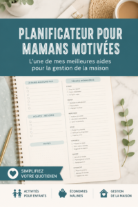 Une maman utilise un planner pour organiser son quotidien familial.