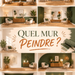 Un salon avec un mur fraîchement peint dans une couleur chaleureuse.