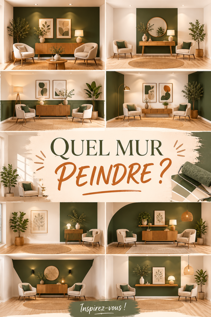 Un salon avec un mur fraîchement peint dans une couleur chaleureuse.