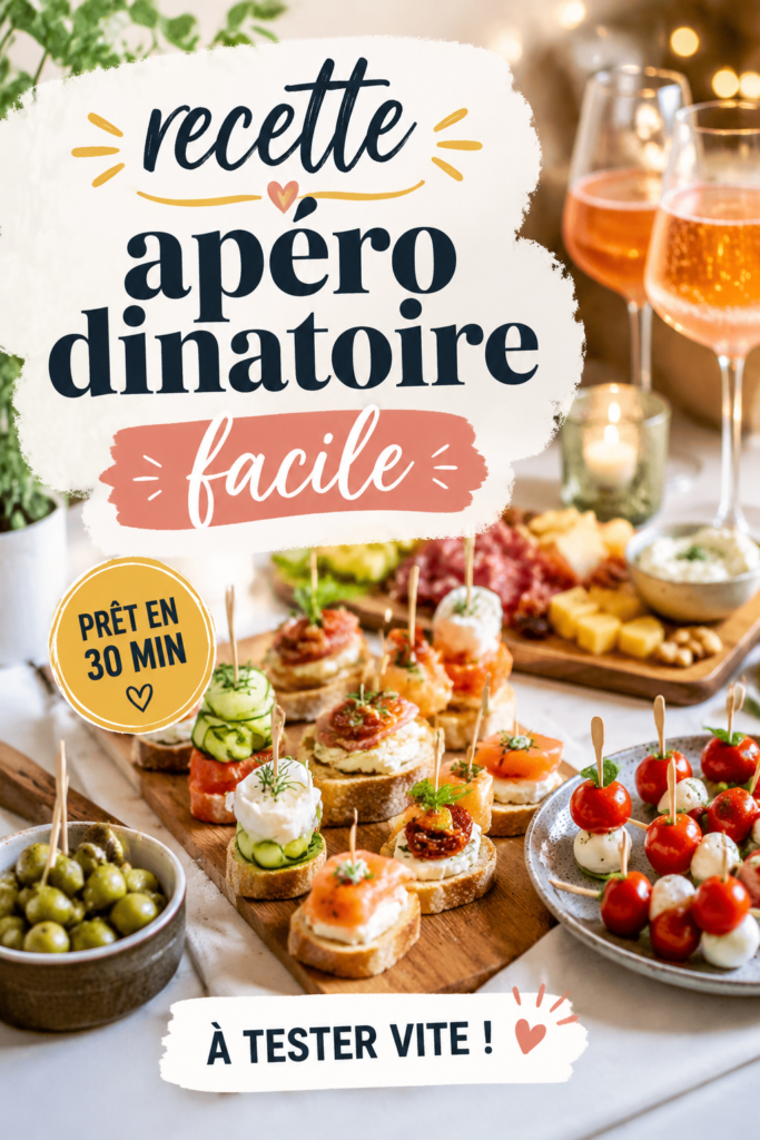 Plateau coloré de recettes apéritives faciles pour un dîner convivial