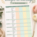 Tableau Excel pour gérer un budget de mariage, rempli de catégories et de compléments