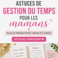 Maman organisant sa journée avec un planning et un café