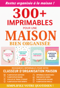 Classeur de gestion de maison avec printables gratuits pour s'organiser facilement