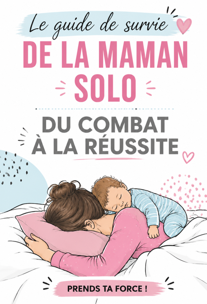 Illustration d'une maman célibataire épanouie avec ses enfants