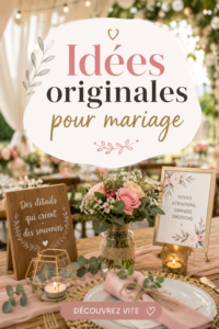 Mariage créatif avec une décoration originale et unique.