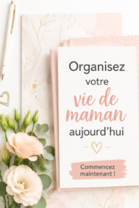 Maman organisant son quotidien avec des enfants autour d'elle